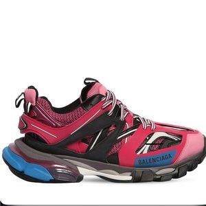 Balenciaga track shoes pink black blue womens size 37